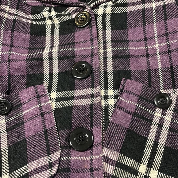 Plaid pea coat - Picture 2 of 7